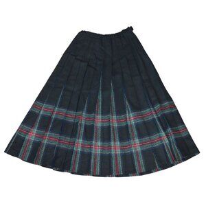 Vintage Pendleton Plaid Wool Coquette Pleated Skirt Women's Size 4 Made in USA